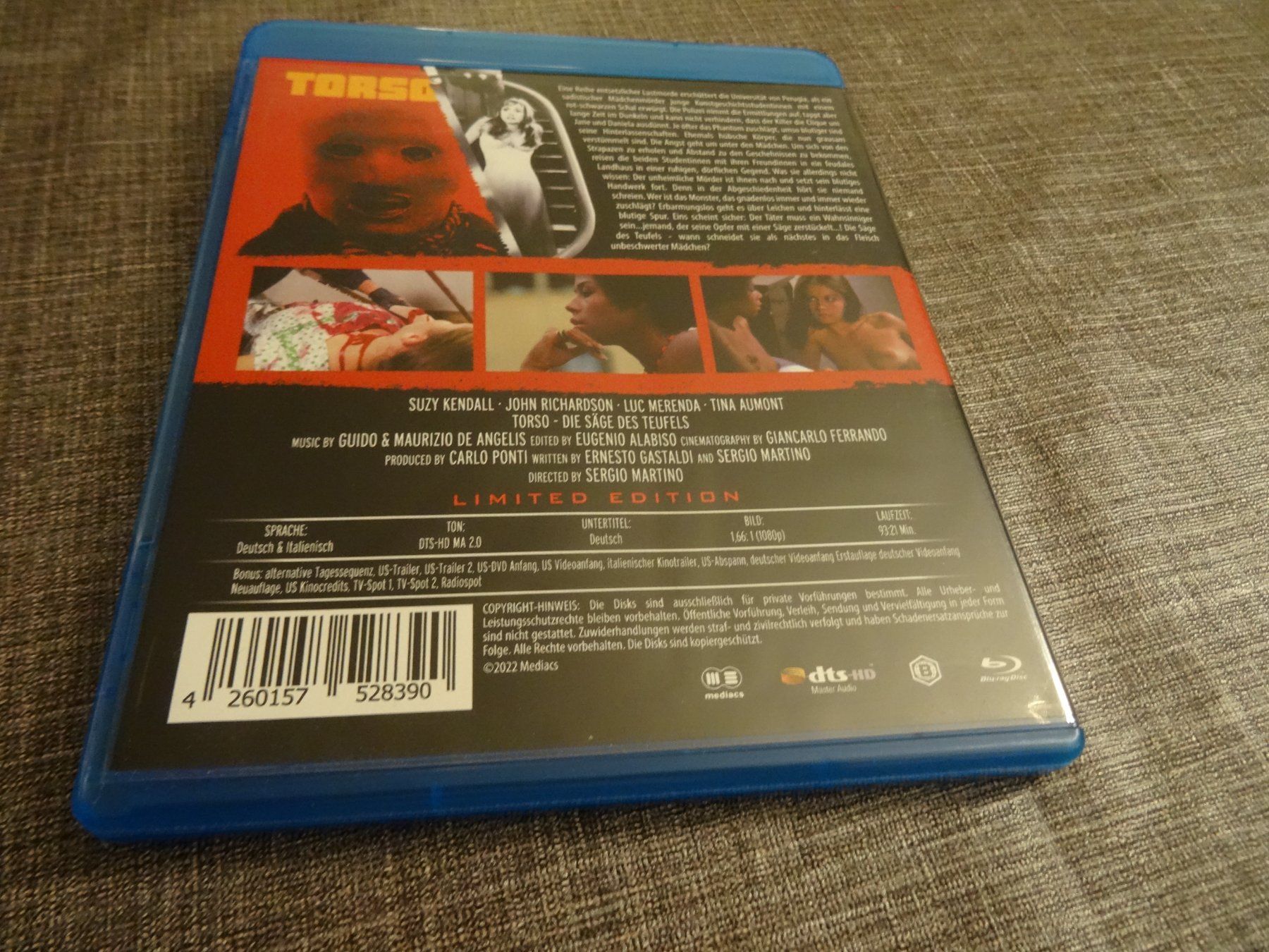 Tutti i DVDs: Torso Blu-ray – Usato da Olten venduto da Disc-Verkauf 2