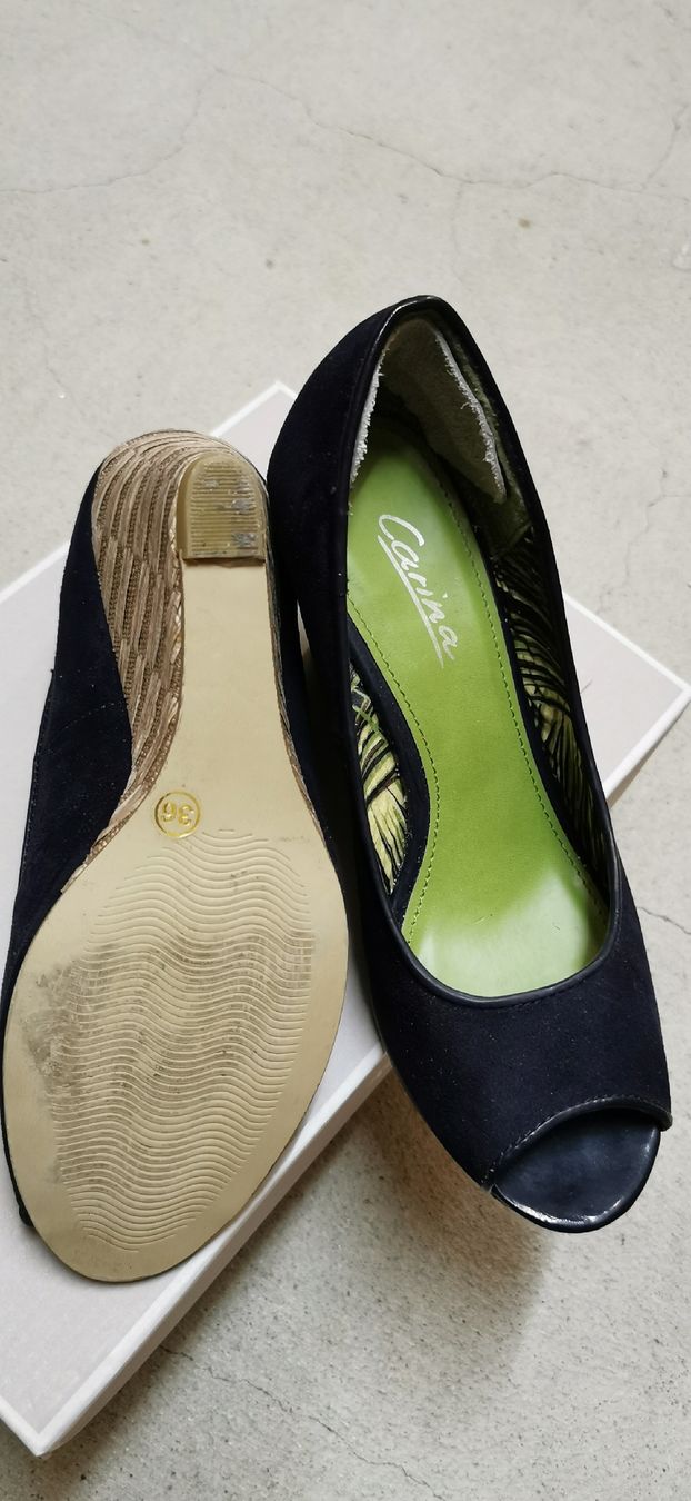 Scarpe da donna: Pumps blau, 36, keilabsatz – Nuovo (secondo la descrizione) da Effretikon venduto da Movie99 1