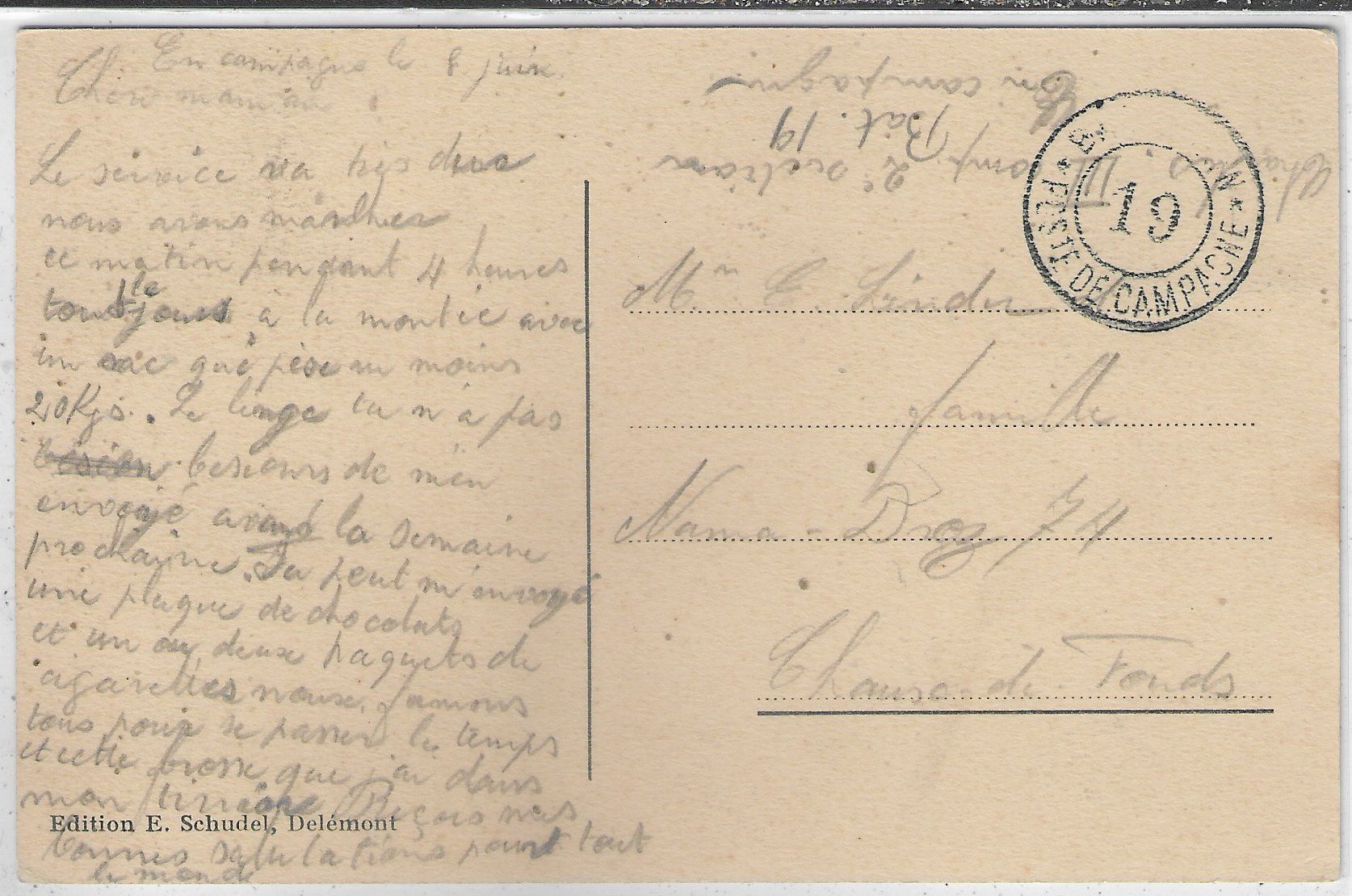 Cartoline postali: Bourrignon - Vue generale – Usato da Ettingen venduto da Kartenplanet 1