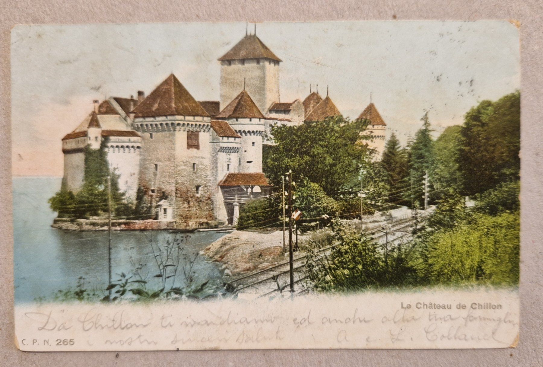 Ansichtskarten: Schloss Chillon, Montreux 1904 – Gebraucht aus Melchnau von Fishel