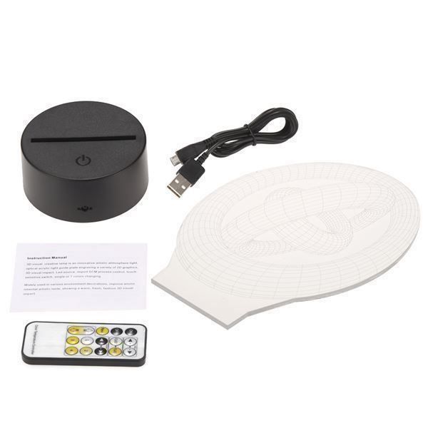Fernbedienungen: 3D Lampe Hologramm Ringe m.Fernbedienung – Neu und originalverpackt aus Diepoldsau von preisparadies-ch 4