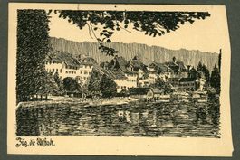  AK sw Zug ZG die Altstadt Radierung F.Stocker ≈ 1926 / 1961