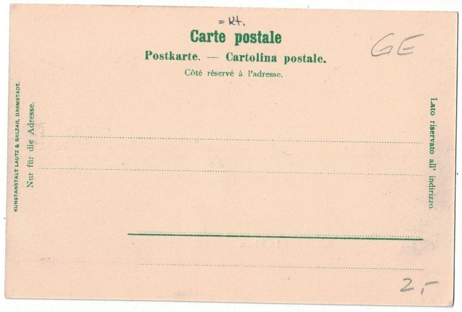 Cartoline postali: Genève, le Phare, animée, vers 1900 – Usato da Frauenfeld venduto da POML 1