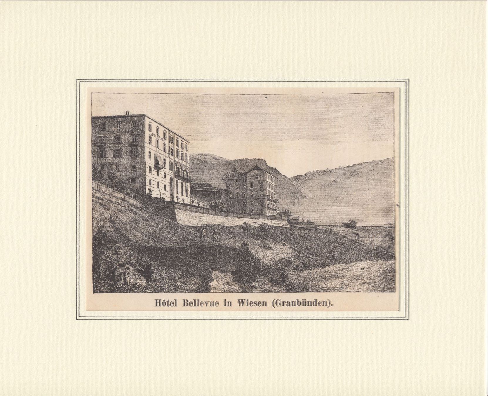 Cartoline postali: WIESEN, GRAUBÜNDEN, HOTEL BELLEVUE – Antico da Grüningen venduto da Kartensammler 1