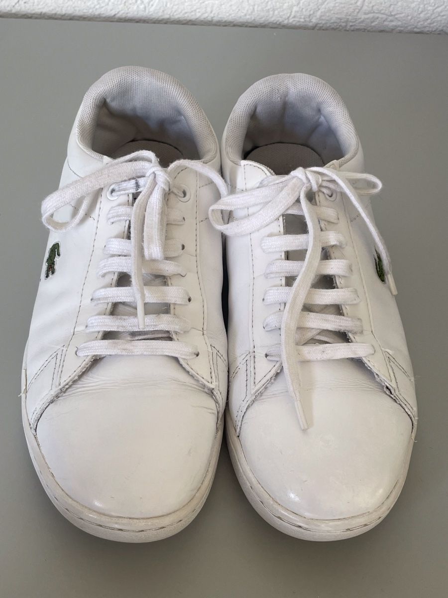 Lacoste Scarpe da donna: Baskets Lacoste Carnaby blanches, taille 38 – Usato da Vuadens venduto da Nina11 1