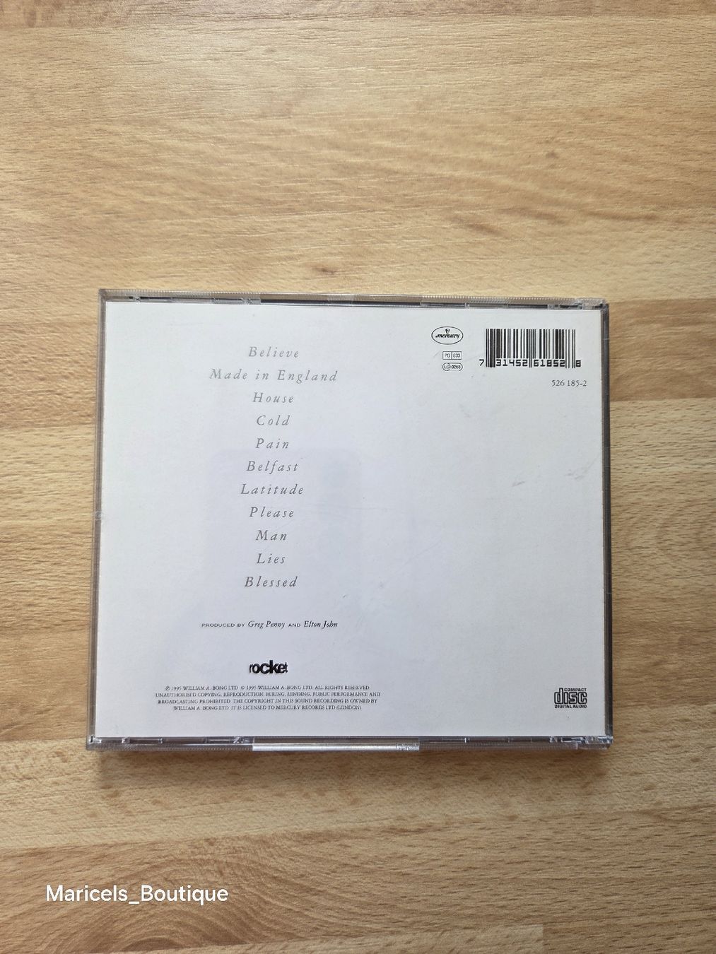 CD: Elton John Made in England CD used – Usato da Winterthur venduto da Maricels_Boutique 2