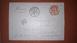 Sitzende Helevetia Nr. 33 Geneve 04.09.1866