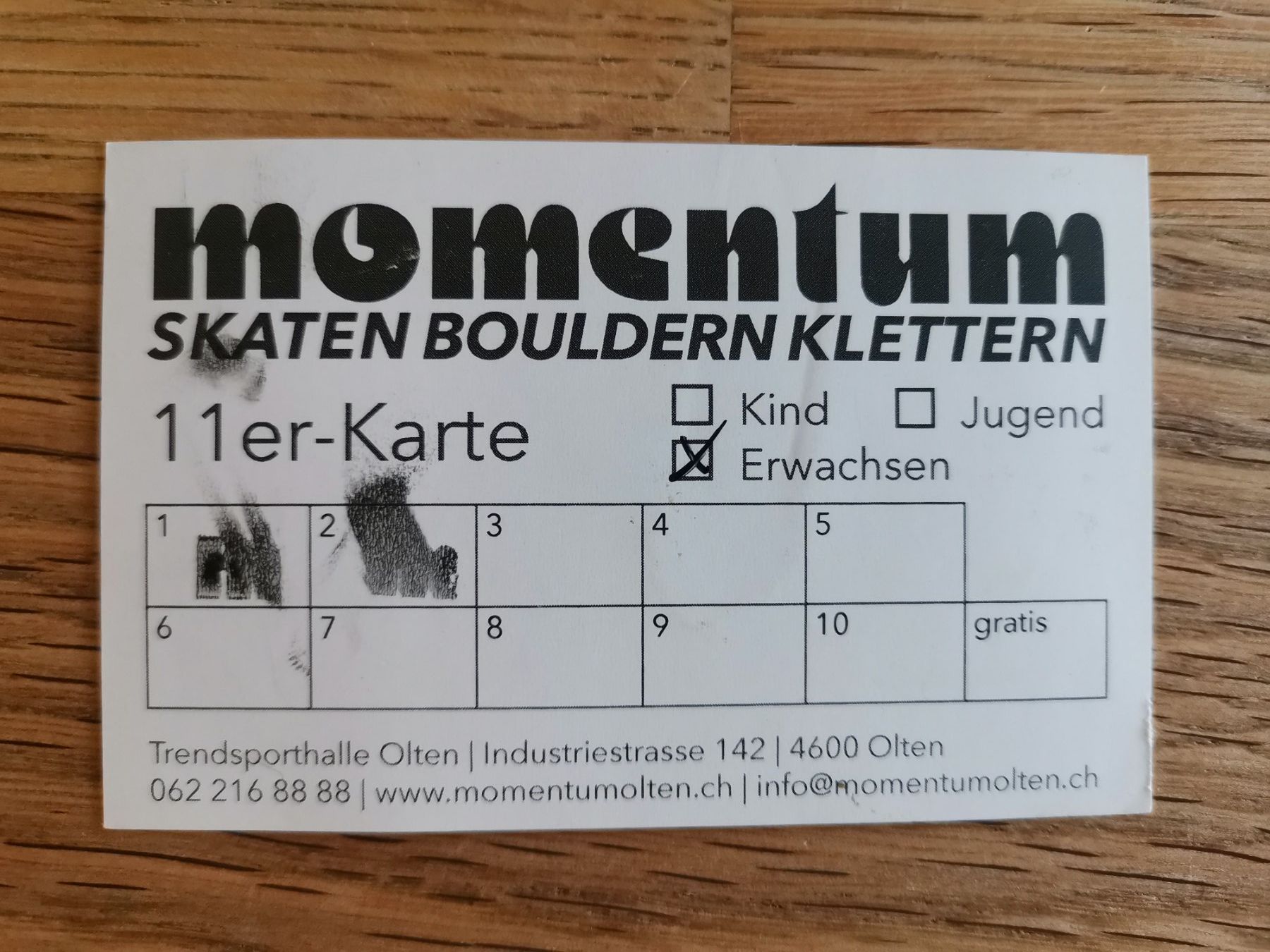 Buoni: 11er Abo im Monumentum in Olten – Usato da Burgdorf venduto da chlinimadi