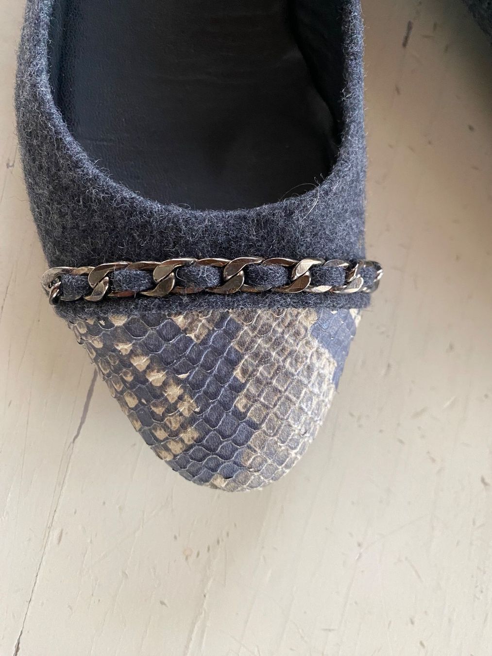 Stuart Weitzman Scarpe da donna: Stuart Weitzman Ballerinas, Grau, Schlangenmuster, Grösse 36 – Usato da Bettwiesen venduto da shopgirl19 3