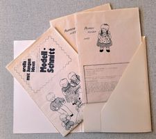 Seltene verschiedene Schnittmuster für Vintage-Puppen