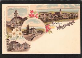 Lithografie: Gruss aus Wolfhalden AR