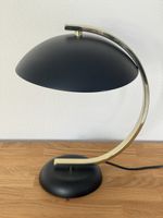 Retro Design Tischlampe Schwarz Gold E14