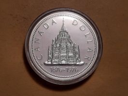 Kanada 1 Dollar "Parlamentsbibliothek" 1976 Silber