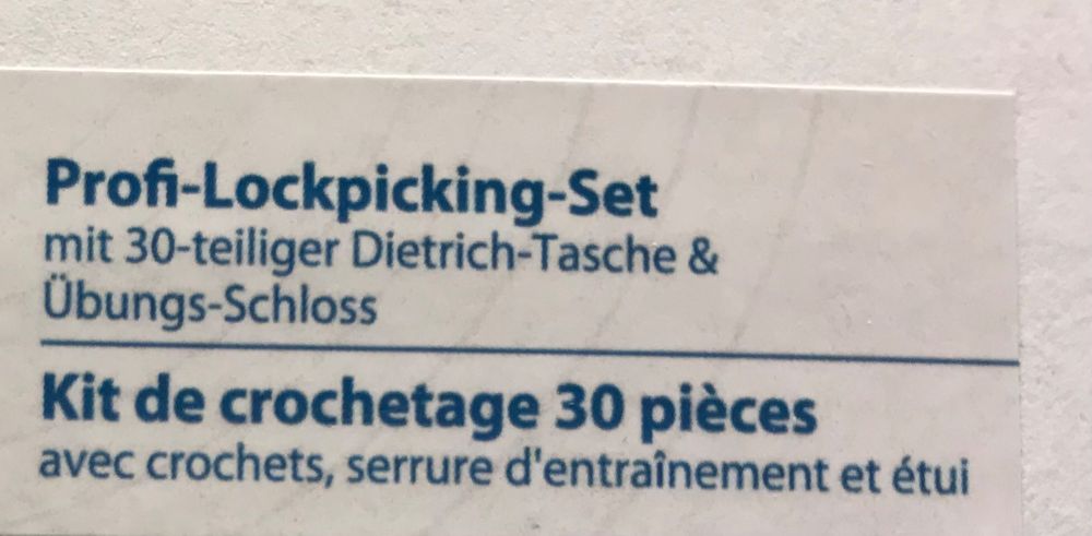 Profi-Lockpicking-Set mit 30-teiliger Dietrich-Tasche & Übungs