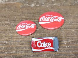 Wunderschöne alte COCA-COLA Broschen UND PIN