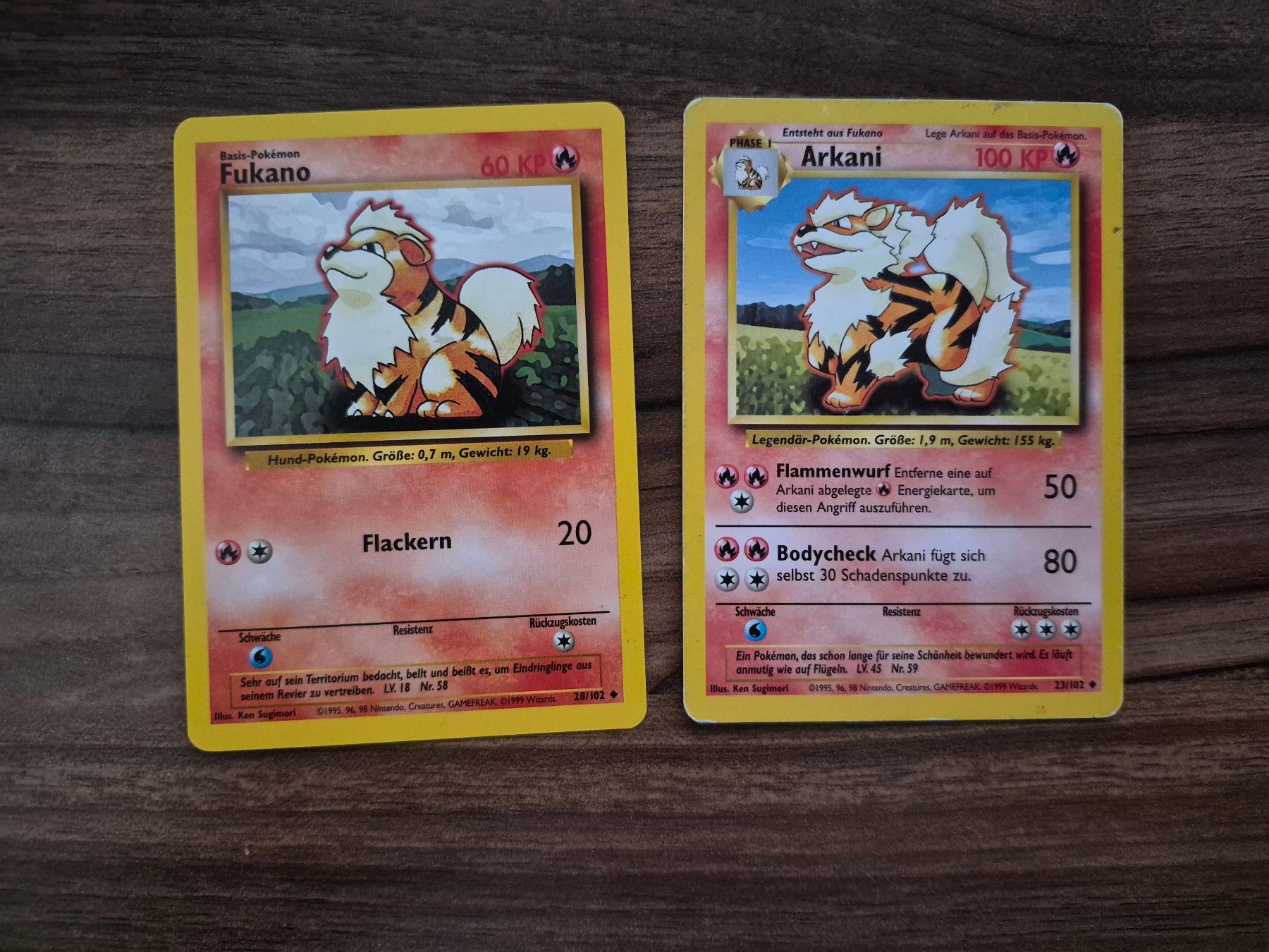 Pokémon Carte collezionabili: Fukano/Arkani Base Set – Usato da Reigoldswil venduto da Feufer1
