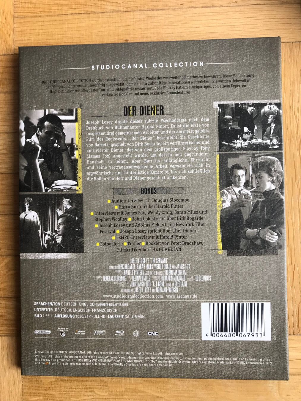 Tutti i DVDs: Der Diener - The Servant - Digibook - Blu-ray – Nuovo (secondo la descrizione) da Zürich venduto da Malcom 6