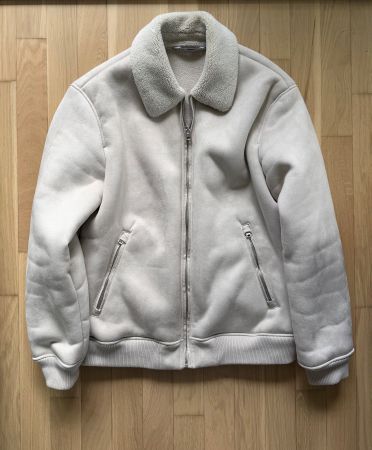 Zara Herren Men Cream and White Übergangsjacke