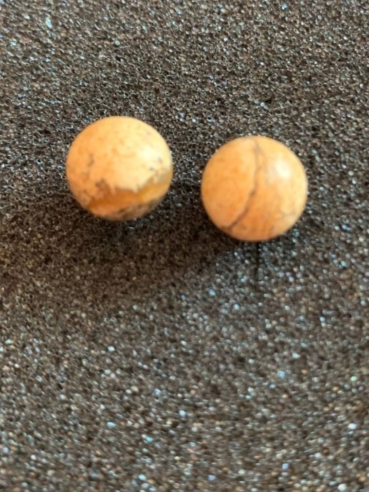 Orecchini pendenti & Orecchini a lobo: Ohrstecker Jaspis Beige, 11mm – Nuovo (secondo la descrizione) da Worb venduto da farben20zauber 1
