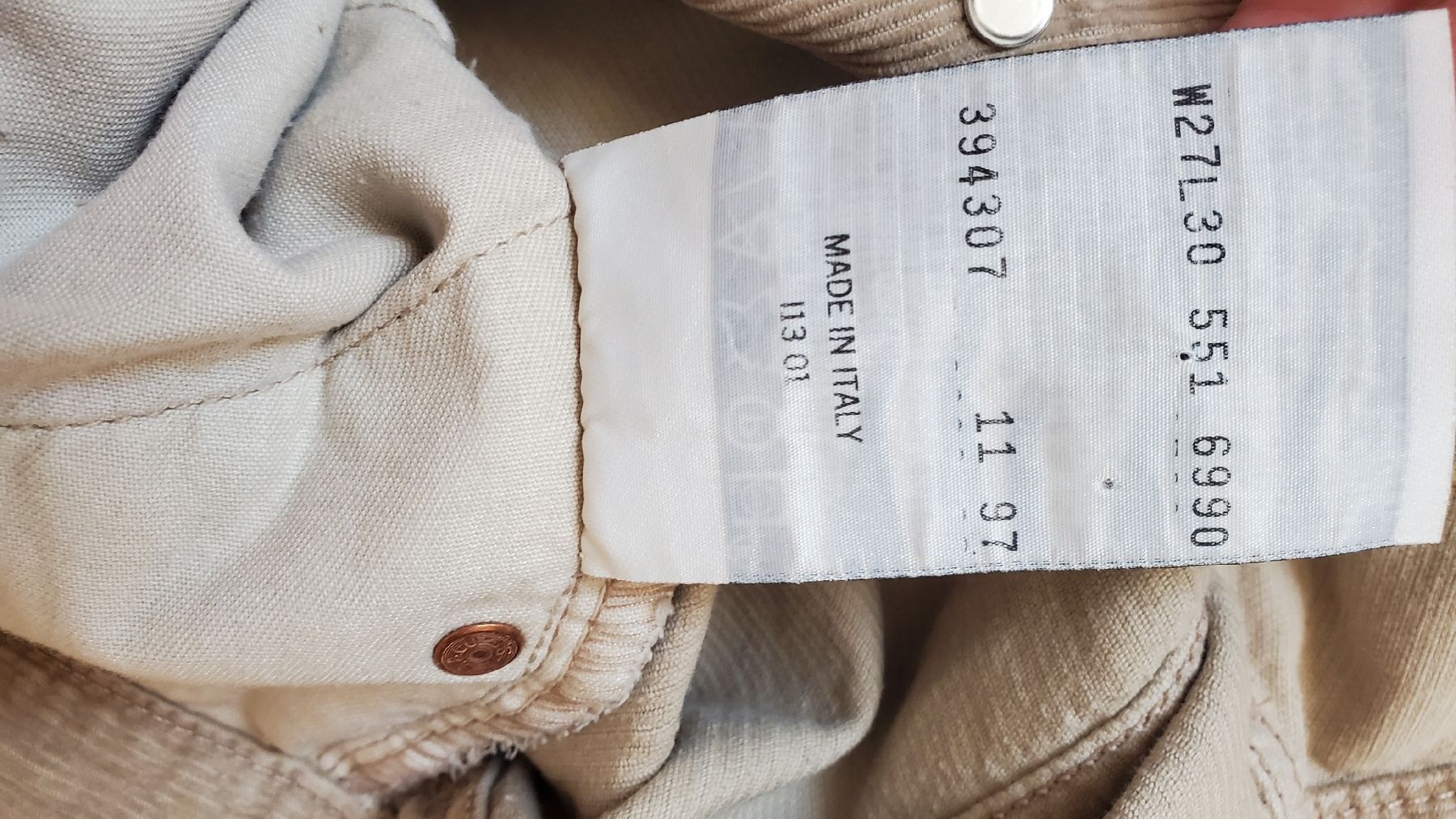 Levi's Pantaloni: levis Cordhose 551 W27(eher W25) L30 – Usato da Biel/Bienne venduto da SandraBar 5