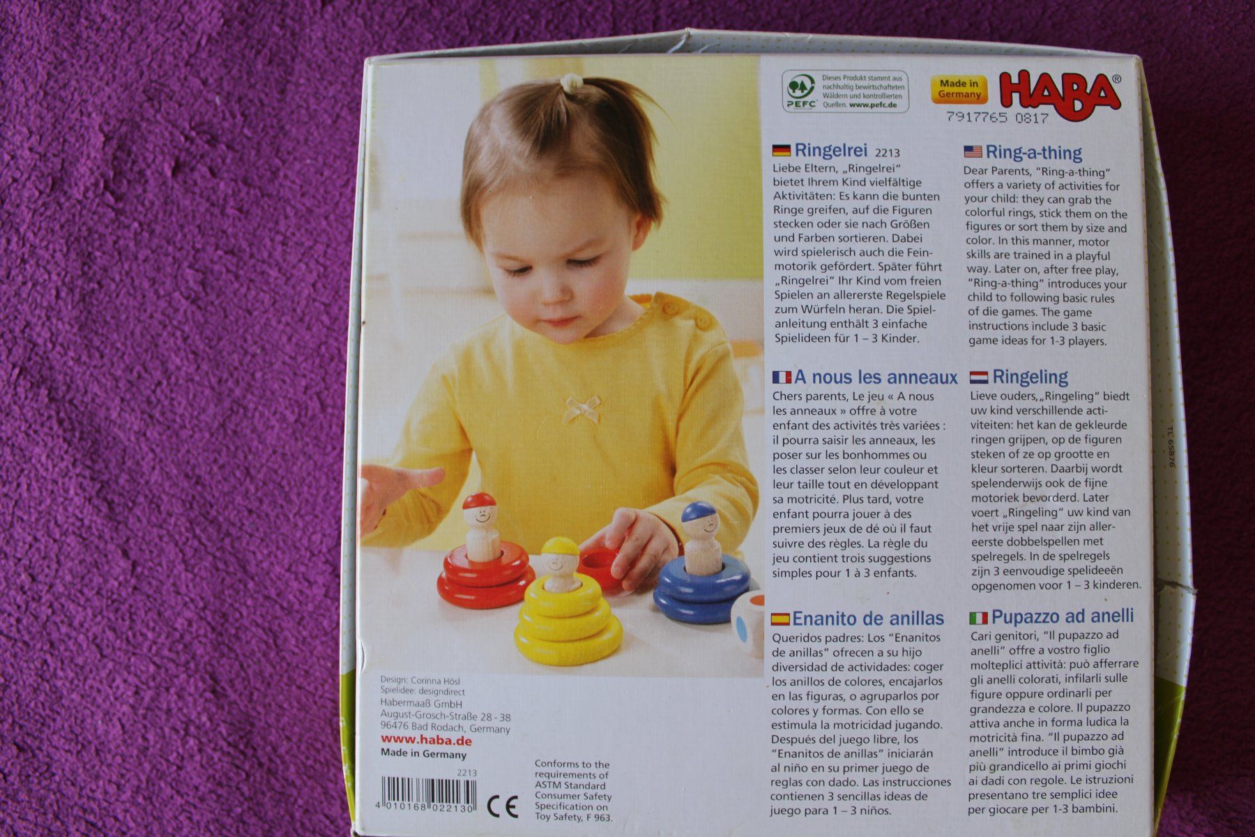 Haba Giochi: Haba Stapelspiel - Ringelrei – Usato da Müllheim Dorf venduto da Seeeule01 1