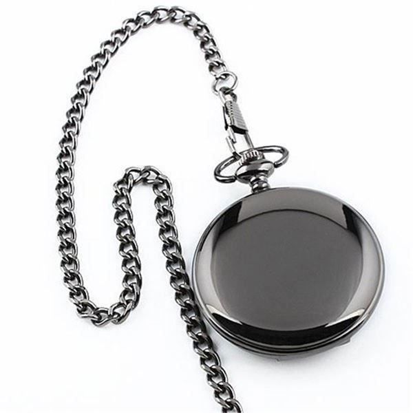 Orologi: Taschenuhr schwarz, hochglänzend mit Kette – Nuovo e nell'imballaggio originale da St. Margarethen TG venduto da ursk10 1