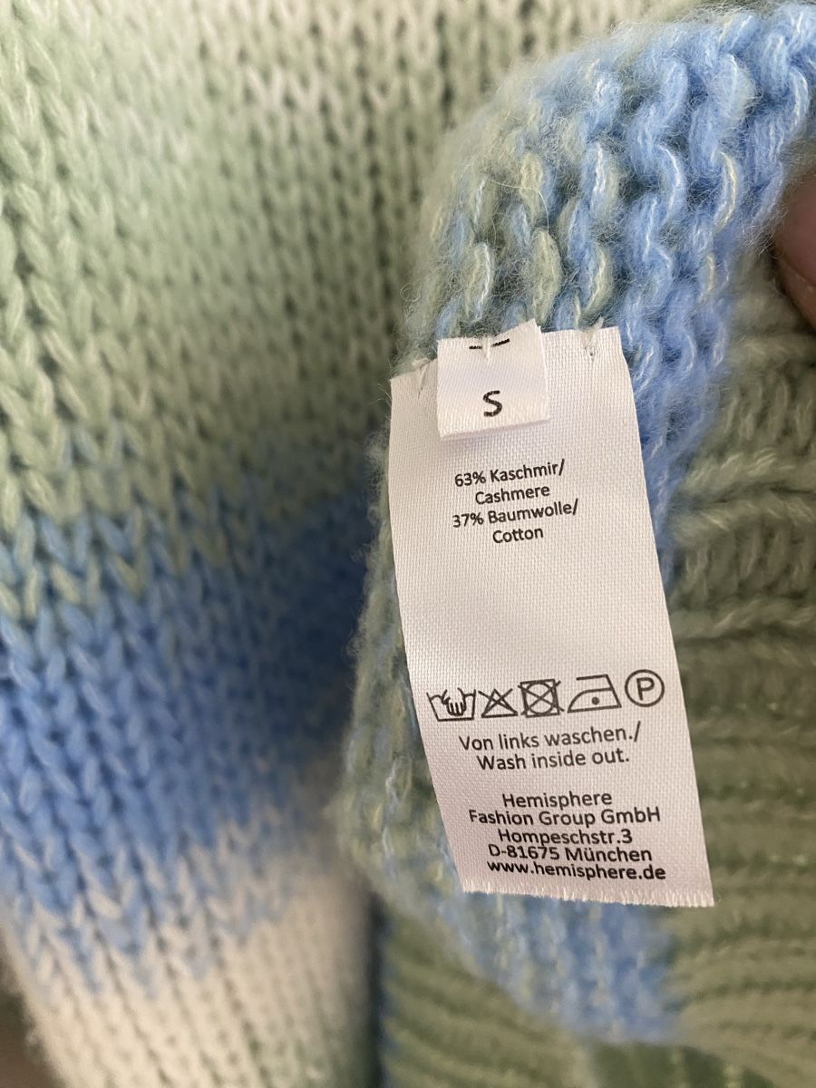 Hemisphere Pullover & Sweatshirts: HEMISPHERE Kashmir/Baumwolle Pulli Gr.S NP 429 Fr – Gebraucht aus Affoltern am Albis von Elenaki67 4
