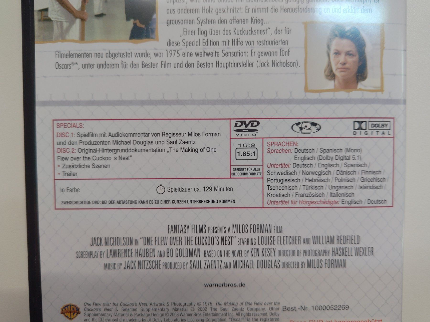 Tutti i DVDs: Einer flog über das Kuckucksnest – Usato da Liestal venduto da Kratzilla 3