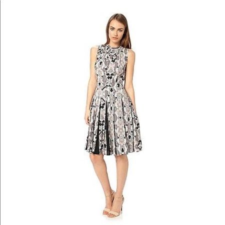 FCUK Snake Print Pleated Midi swing dress Midikleid 38