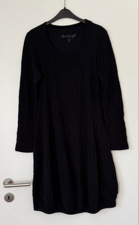Backstage Kleid Gr. M Schwarz Crinkle Ballonkleid 