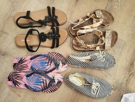Schönes Sommerschuh Paket, Sandalen, Gr. 36, Top Zustand
