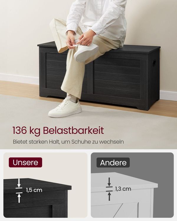 Coffres: Sitztruhe Aufbewahrungsbank mit Deckel 100x40x46 LYONIS – Neuf avec emballage d'origine à Lachen SZ par MAMORU-MOEBEL 1