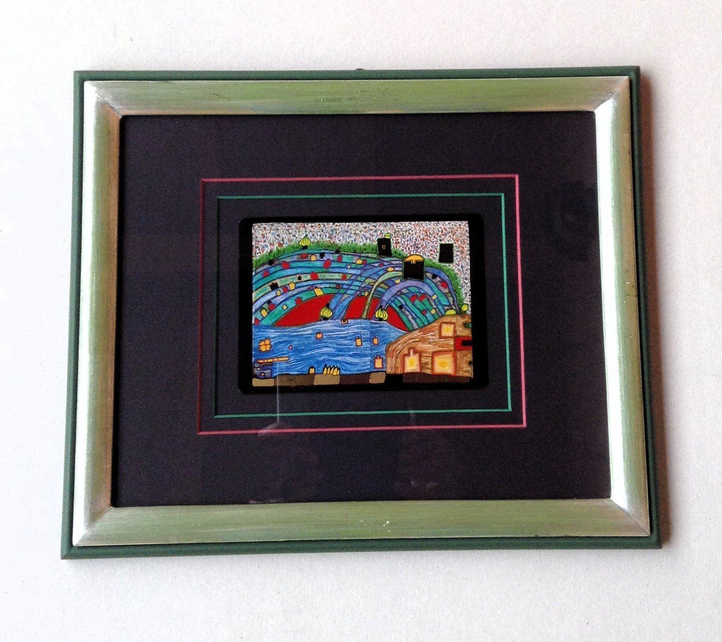 Poster & Bilder: Hundertwasser Friedensreich, Kunstdruck gerahmt – Gebraucht aus Alpnach Dorf von MZ001