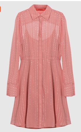 Max&Co Blusenkleid rosa mit Goldfaden Grösse 42