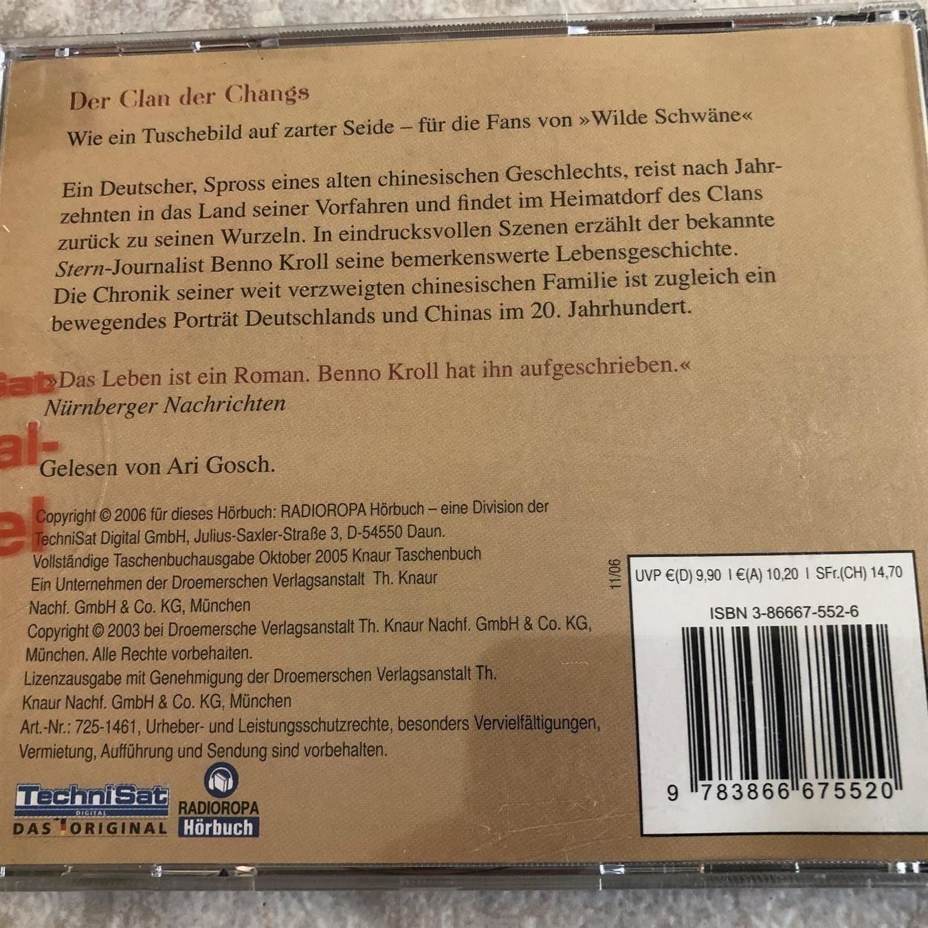 Audiolibri: Der Clan des Changs     (Benno Kroll) – Usato da St. Gallen venduto da elk2020 1