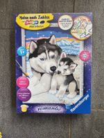 Ravensburger Malen nach Zahlen Romantik, Huskies, Neu