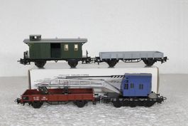 Märklin DB 3 Güterwagen mit Kran