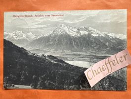 1912 Heiligenschwendi, Ausblick vom Sanatorium.