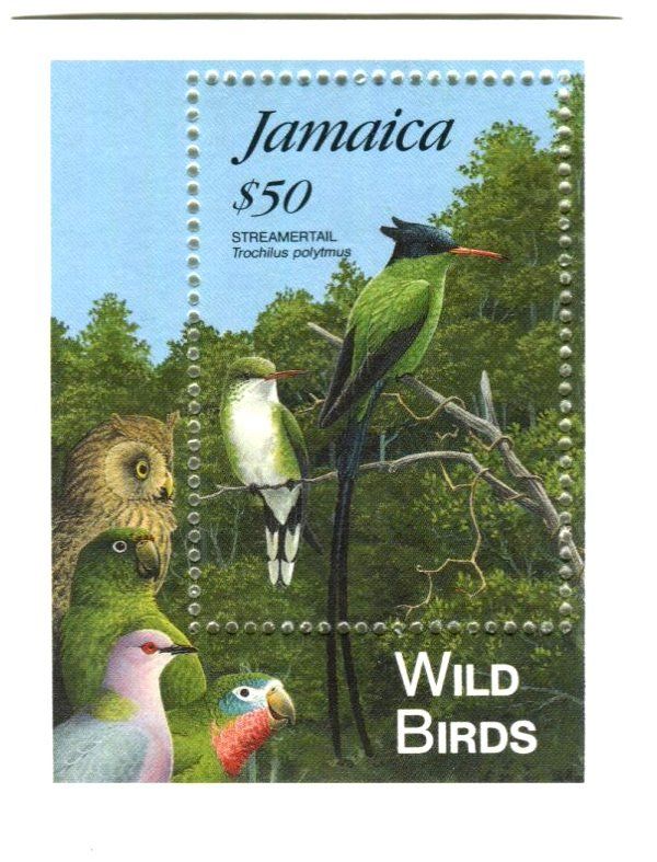 Alle Briefmarken: Block "Vögel". Jamaika. – Neu und originalverpackt aus Basel von Butsch5