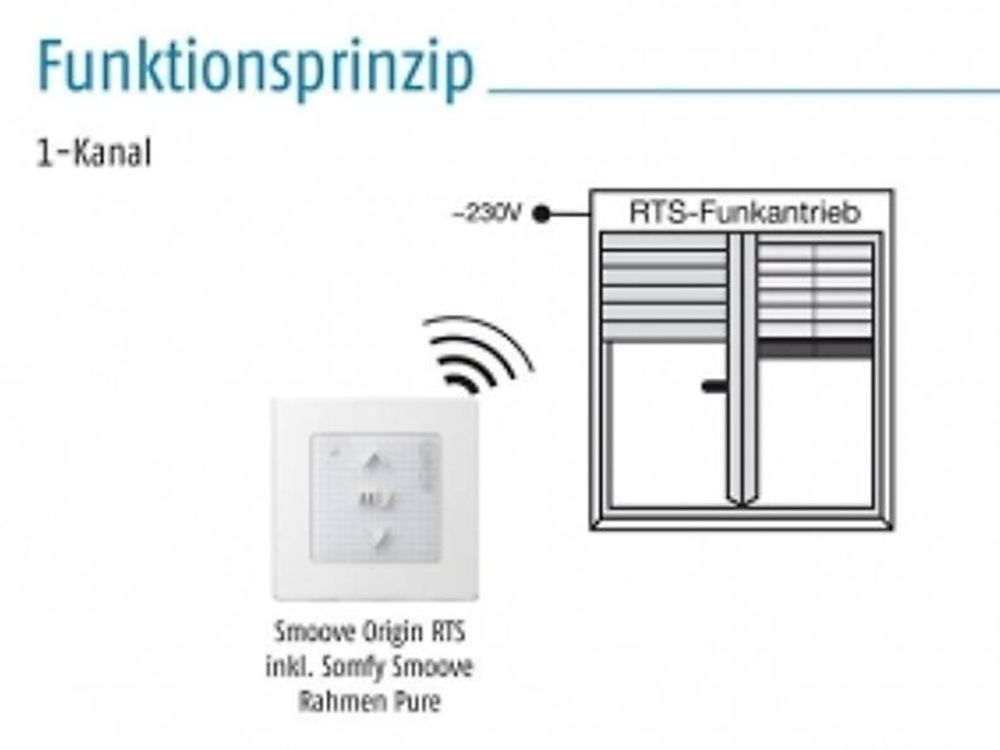 2x Funkwandsender (Somfy Smoove Origin RTS) (Neu (gemäss Beschreibung ...
