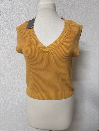 Neues  Nile Strick Top  Senfgelb, Gr. XS