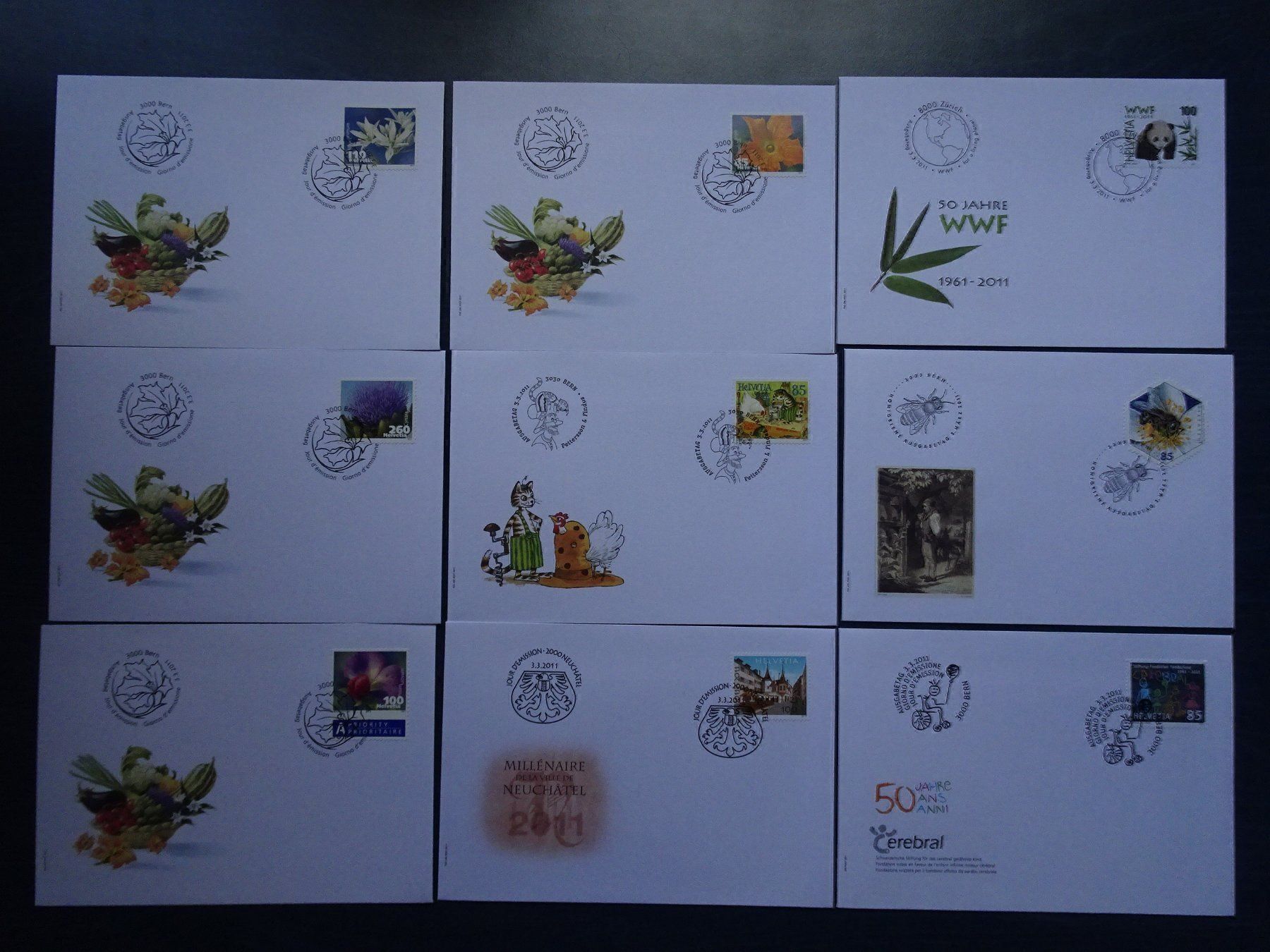 Tous les timbres: FDC 2011 – Neuf (Voir description) à Aadorf par Chnorli-Furz