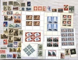 Sammlung Soldatenmarken CH-Armee 1. & 2. WK (Viererblocks)