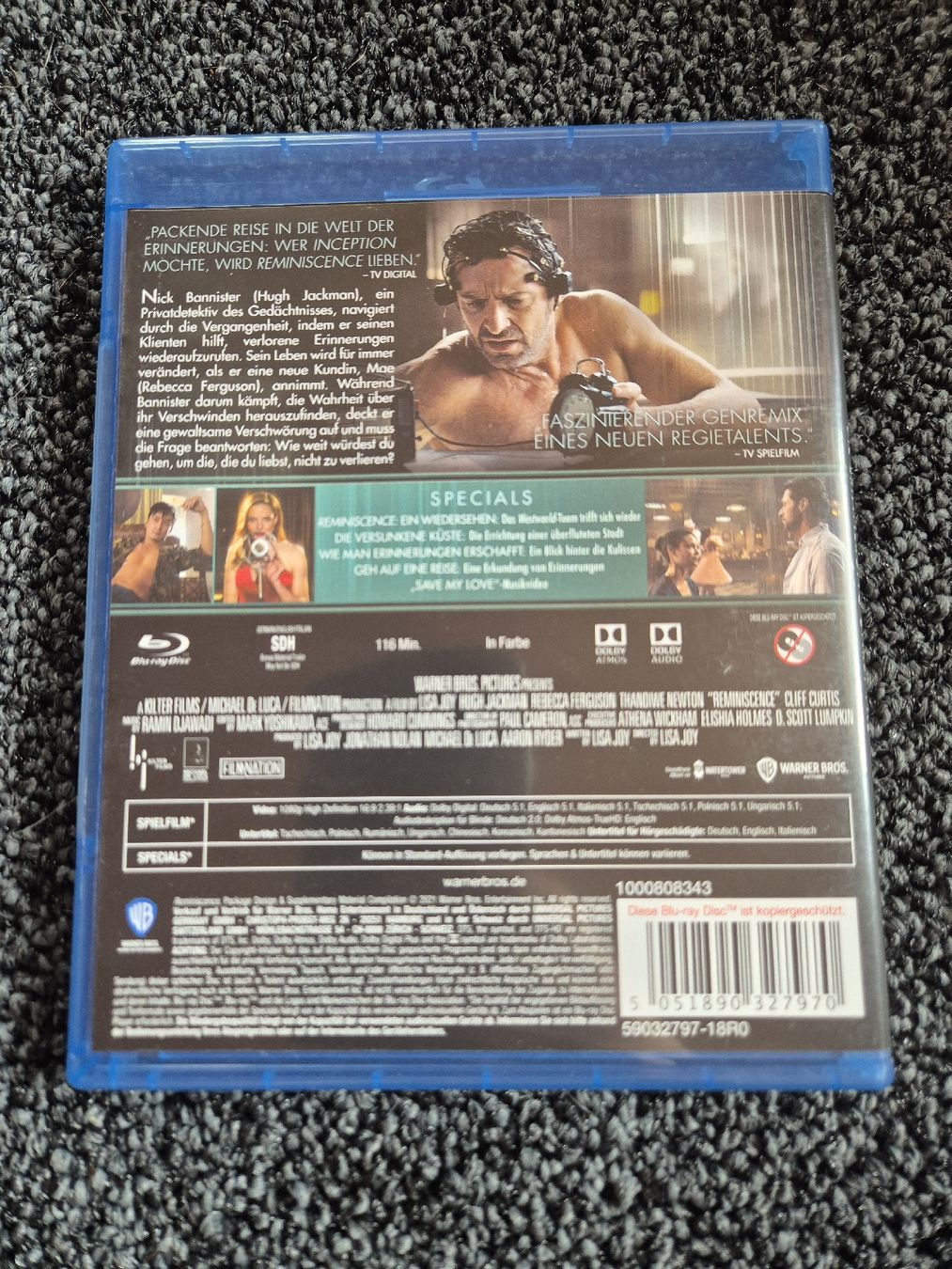 Tutti i DVDs: Reminiscence Blu-ray  – Usato da Ruswil venduto da jan_bxl5 1
