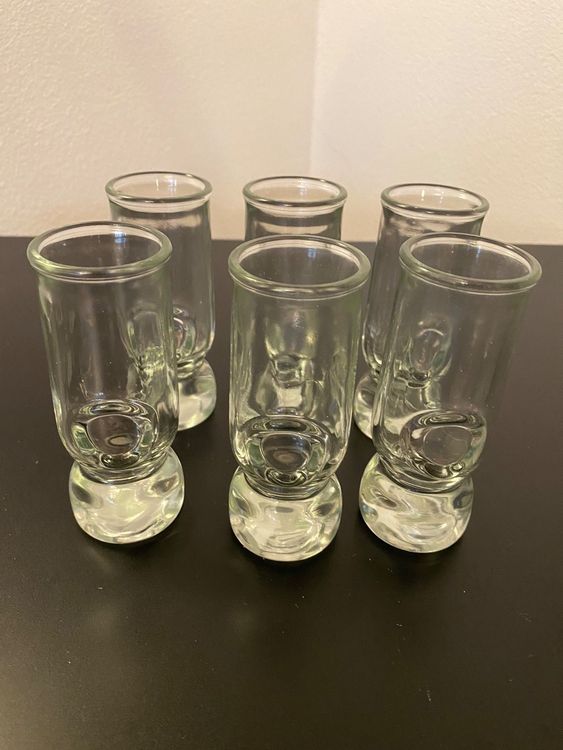 Lot de 7 petits verres Gravé à digestif