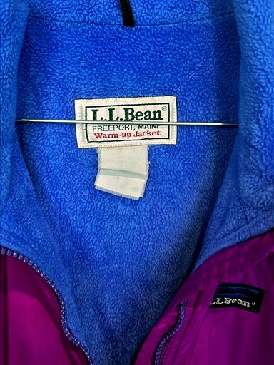 Giacche: Vintage L.L. Bean Lila Warm-up Jacke mit blauem Fleecefutter – Usato da Zug venduto da vinokilo 4