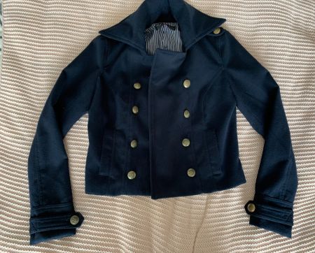 Manteau bleu foncé, marin pour femme