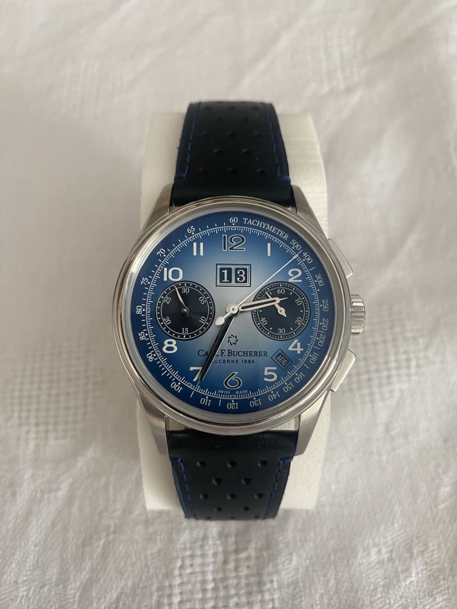 Bucherer Orologi: Bucherer Heritage Annual Bicompax Blue – Nuovo e nell'imballaggio originale da Meyrin venduto da Grenouille17