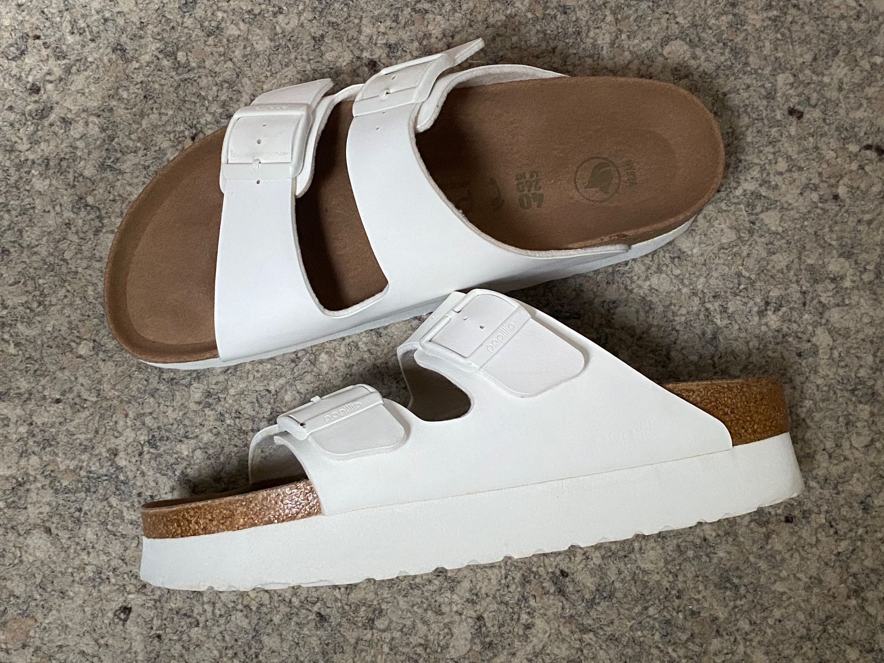 Birkenstock Scarpe da donna: Birkenstock Papillio weiss, Gr. 40 – Usato da Wattwil venduto da edel88 1