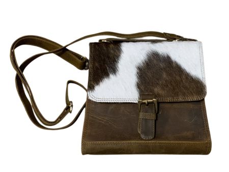 Borsa a tracolla in vera pelle di mucca